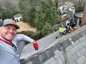 ABM Roofing team ensuring timely service for a Sandy Springs home project.