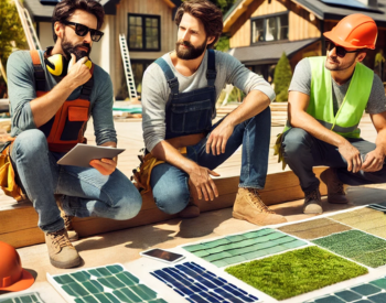 Sustainable roofing options being discussed by Brookhaven roofing experts.