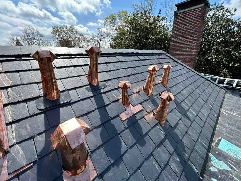 Custom copper gutter installation Madison Avenue Eatonton